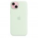 Чехол iPhone 15 Plus Silicone Case with MagSafe - Soft Mint (MWNG3)