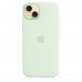 Чехол iPhone 15 Plus Silicone Case with MagSafe - Soft Mint (MWNG3)