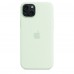 Чехол iPhone 15 Plus Silicone Case with MagSafe - Soft Mint (MWNG3)