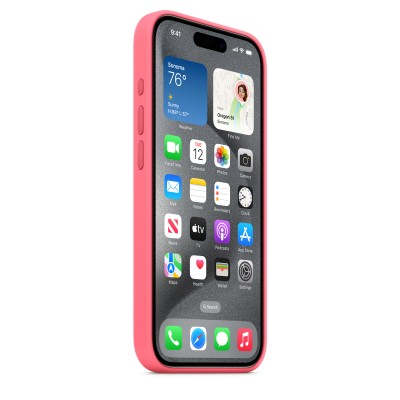 Чехол iPhone 15 Pro Max Silicone Case with MagSafe - Pink (MWNJ3, MWNN3)