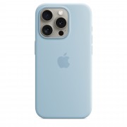 Чехол iPhone 15 Pro Max Silicone Case with MagSafe - Light Blue (MWNM3, MWNR3)