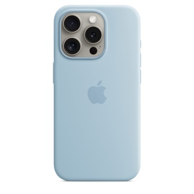 Чехол iPhone 15 Pro Max Silicone Case with MagSafe - Light Blue (MWNM3, MWNR3)