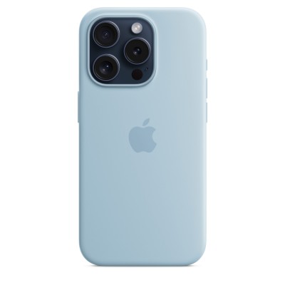 Чехол iPhone 15 Pro Max Silicone Case with MagSafe - Light Blue (MWNM3, MWNR3)