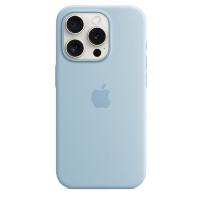 Чехол iPhone 15 Pro Max Silicone Case with MagSafe - Light Blue (MWNM3, MWNR3)