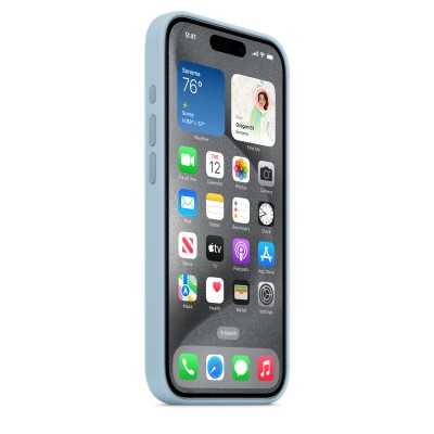 Чехол iPhone 15 Pro Max Silicone Case with MagSafe - Light Blue (MWNM3, MWNR3)