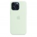 Чехол iPhone 15 Pro Max Silicone Case with MagSafe - Soft Mint (MWNQ3)
