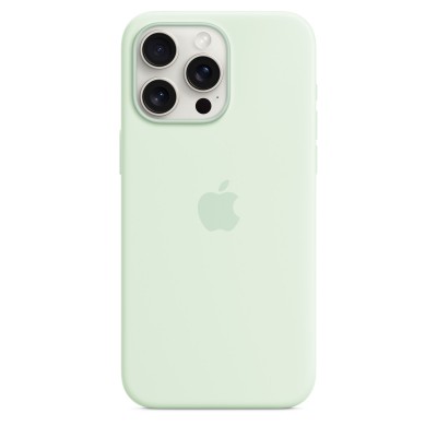 Чехол iPhone 15 Pro Max Silicone Case with MagSafe - Soft Mint (MWNQ3)