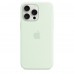 Чехол iPhone 15 Pro Max Silicone Case with MagSafe - Soft Mint (MWNQ3)