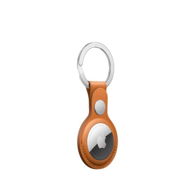 Apple AirTag Leather Key Ring Golden Brown (MMFA3)