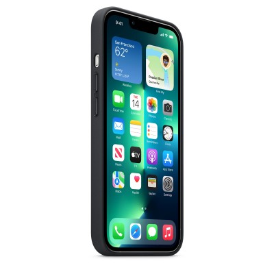 Apple iPhone 13 Pro Leather Case with MagSafe - Midnight (MM1H3)