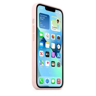 Apple iPhone 13 Silicone Case with MagSafe - Chalk Pink (MM283)