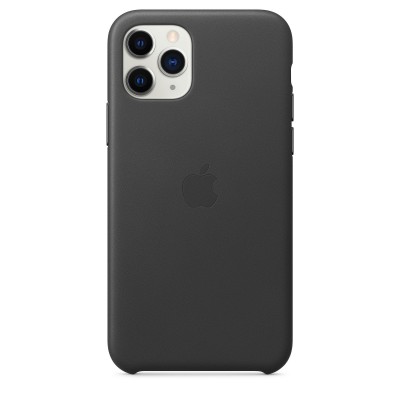 Apple iPhone 11 Pro Max Leather Case - Black (MX0E2)