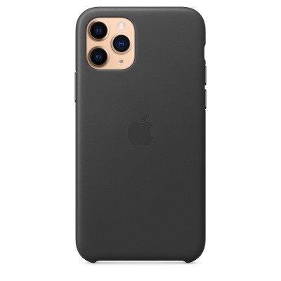 Apple iPhone 11 Pro Max Leather Case - Black (MX0E2)