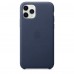 Apple iPhone 11 Pro Max Leather Case - Midnight Blue (MX0G2)