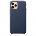Apple iPhone 11 Pro Max Leather Case - Midnight Blue (MX0G2)