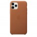 Apple iPhone 11 Pro Max Leather Case - Saddle Brown (MX0D2)