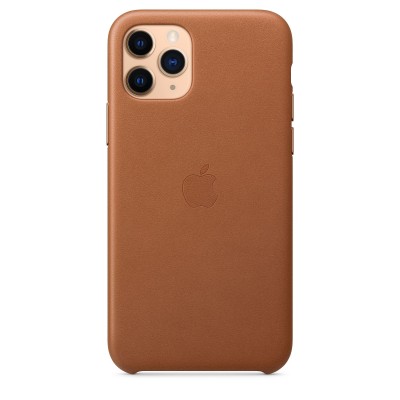 Apple iPhone 11 Pro Max Leather Case - Saddle Brown (MX0D2)