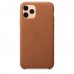 Apple iPhone 11 Pro Max Leather Case - Saddle Brown (MX0D2)