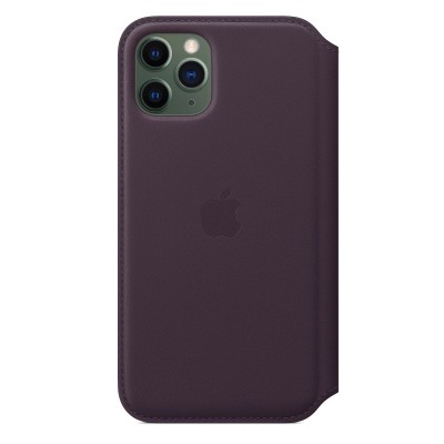 Apple iPhone 11 Pro Max Leather Folio - Aubergine (MX092)
