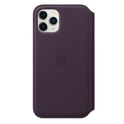 Apple iPhone 11 Pro Max Leather Folio - Aubergine (MX092)
