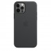Apple iPhone 12 Pro Max Leather Case with MagSafe - Black (MHKM3)