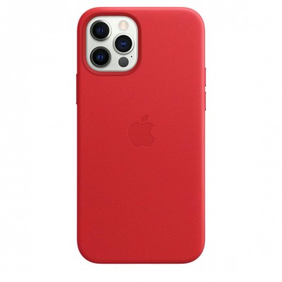 Apple iPhone 12 Pro Max Leather Case with MagSafe - (PRODUCT)RED (MHKJ3)