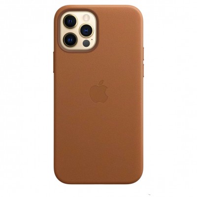 Apple iPhone 12 Pro Max Leather Case with MagSafe - Saddle Brown (MHKL3)