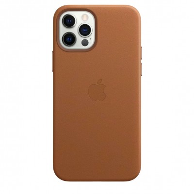 Apple iPhone 12 Pro Max Leather Case with MagSafe - Saddle Brown (MHKL3)