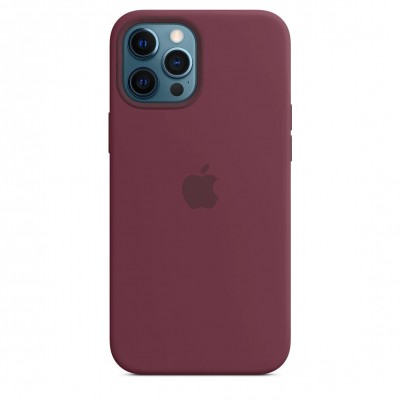 Apple iPhone 12 Pro Max Silicone Case with MagSafe - Plum (MHLA3)
