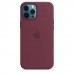 Apple iPhone 12 Pro Max Silicone Case with MagSafe - Plum (MHLA3)