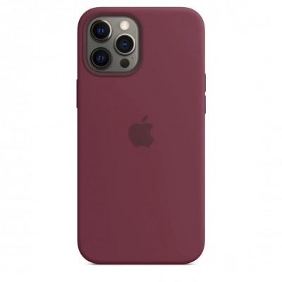 Apple iPhone 12 Pro Max Silicone Case with MagSafe - Plum (MHLA3)