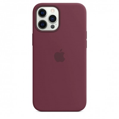 Apple iPhone 12 Pro Max Silicone Case with MagSafe - Plum (MHLA3)