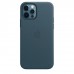 Apple iPhone 12, 12 Pro Leather Case with MagSafe - Baltic Blue (MHKE3)
