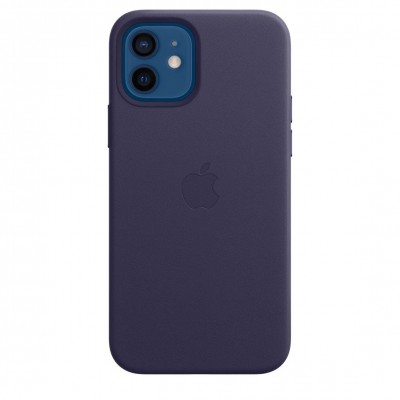 Apple iPhone 12, 12 Pro Leather Case with MagSafe - Deep Violet (MJYR3)