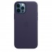 Apple iPhone 12, 12 Pro Leather Case with MagSafe - Deep Violet (MJYR3)