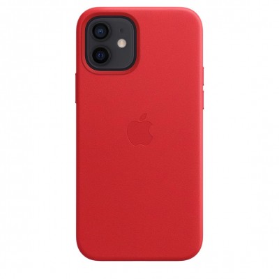 Apple iPhone 12, 12 Pro Leather Case with MagSafe - (PRODUCT)RED (MHKD3)