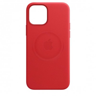 Apple iPhone 12, 12 Pro Leather Case with MagSafe - (PRODUCT)RED (MHKD3)