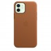 Apple iPhone 12, 12 Pro Leather Case with MagSafe - Saddle Brown (MHKF3)