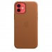 Apple iPhone 12, 12 Pro Leather Case with MagSafe - Saddle Brown (MHKF3)