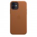 Apple iPhone 12, 12 Pro Leather Case with MagSafe - Saddle Brown (MHKF3)
