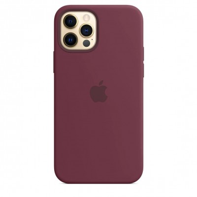 Apple iPhone 12 | 12 Pro Silicone Case з MagSafe - Plum (MHL23)