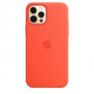 Apple iPhone 12 | 12 Pro Silicone Case з MagSafe - Electric Orange (MKTR3)