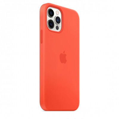 Apple iPhone 12 | 12 Pro Silicone Case з MagSafe - Electric Orange (MKTR3)