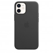 Apple iPhone 12 mini Leather Case with MagSafe - Black (MHKA3)