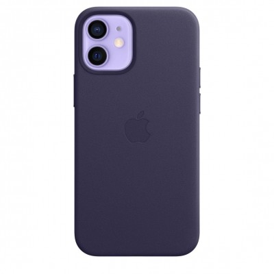 Apple iPhone 12 mini Leather Case with MagSafe - Deep Violet (MJYQ3)