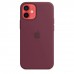 Apple iPhone 12 mini Silicone Case with MagSafe - Plum (MHKQ3)