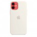 Apple iPhone 12 mini Silicone Case with MagSafe - White (MHKV3)