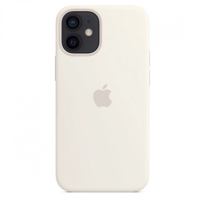 Apple iPhone 12 mini Silicone Case with MagSafe - White (MHKV3)
