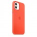 Apple iPhone 12 mini Silicone Case with MagSafe - Electric Orange (MKTN3)