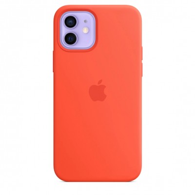 Apple iPhone 12 mini Silicone Case with MagSafe - Electric Orange (MKTN3)